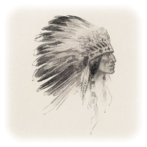 Page 4: An Ojibway in Feathered Headdress.jpg